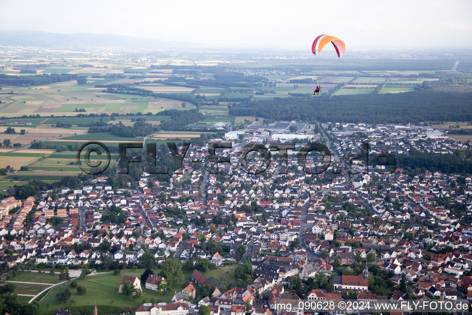 Photographie aérienne de Lorsch dans le département Hesse, Allemagne