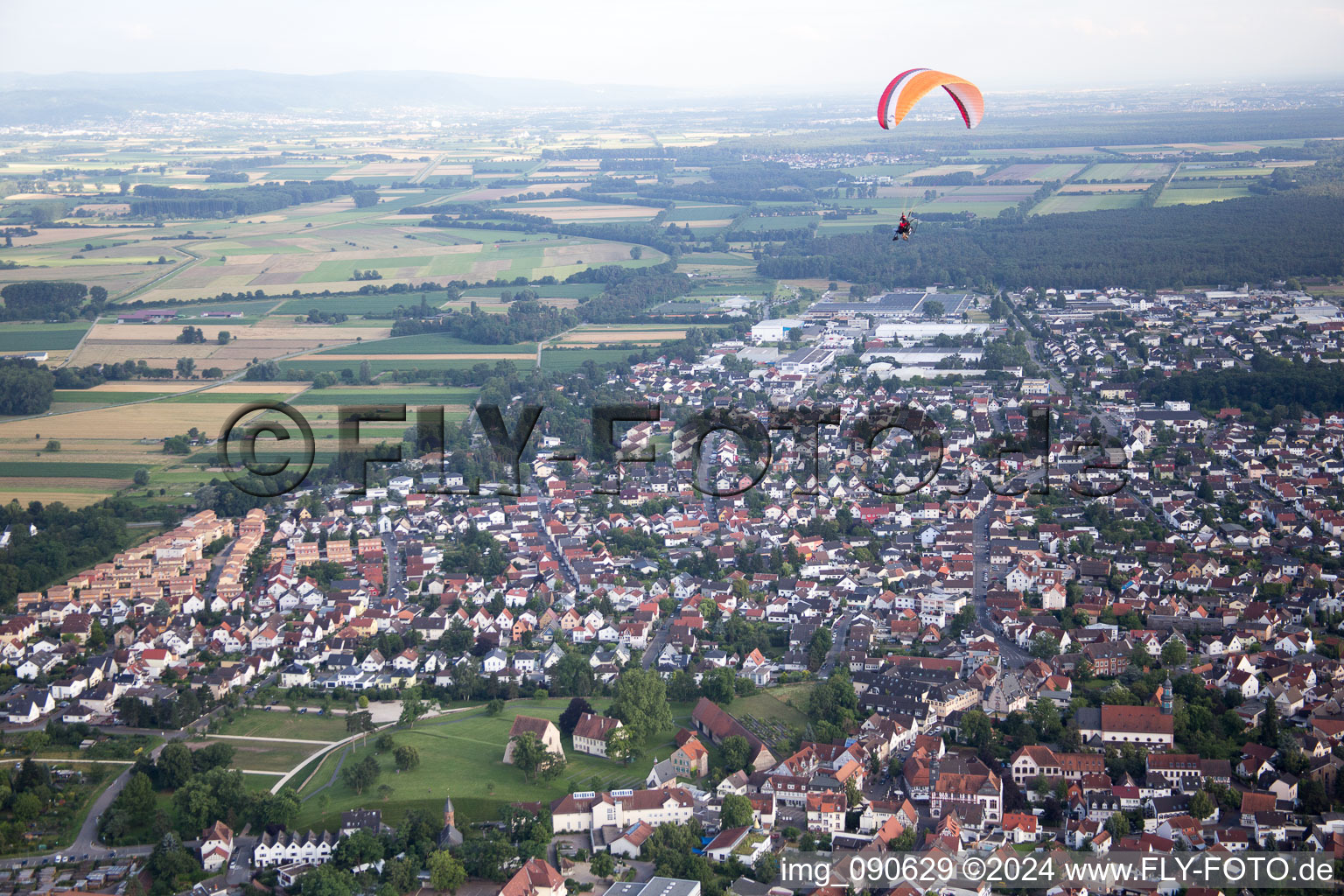 Vue oblique de Lorsch dans le département Hesse, Allemagne