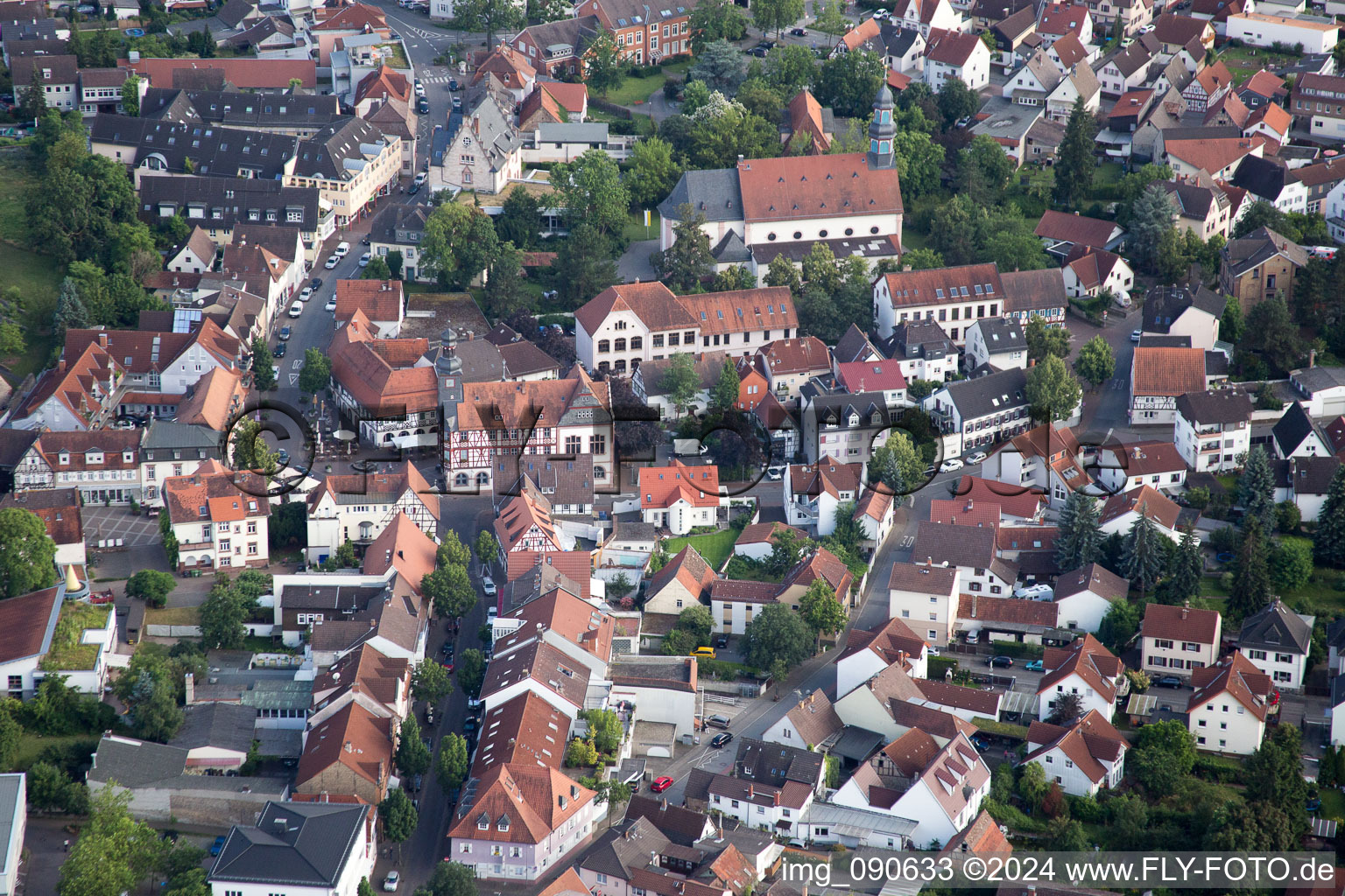 Lorsch dans le département Hesse, Allemagne vue d'en haut