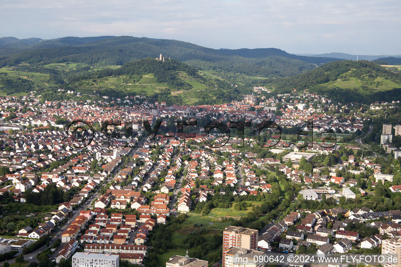 Vue d'oiseau de Heppenheim dans le département Hesse, Allemagne