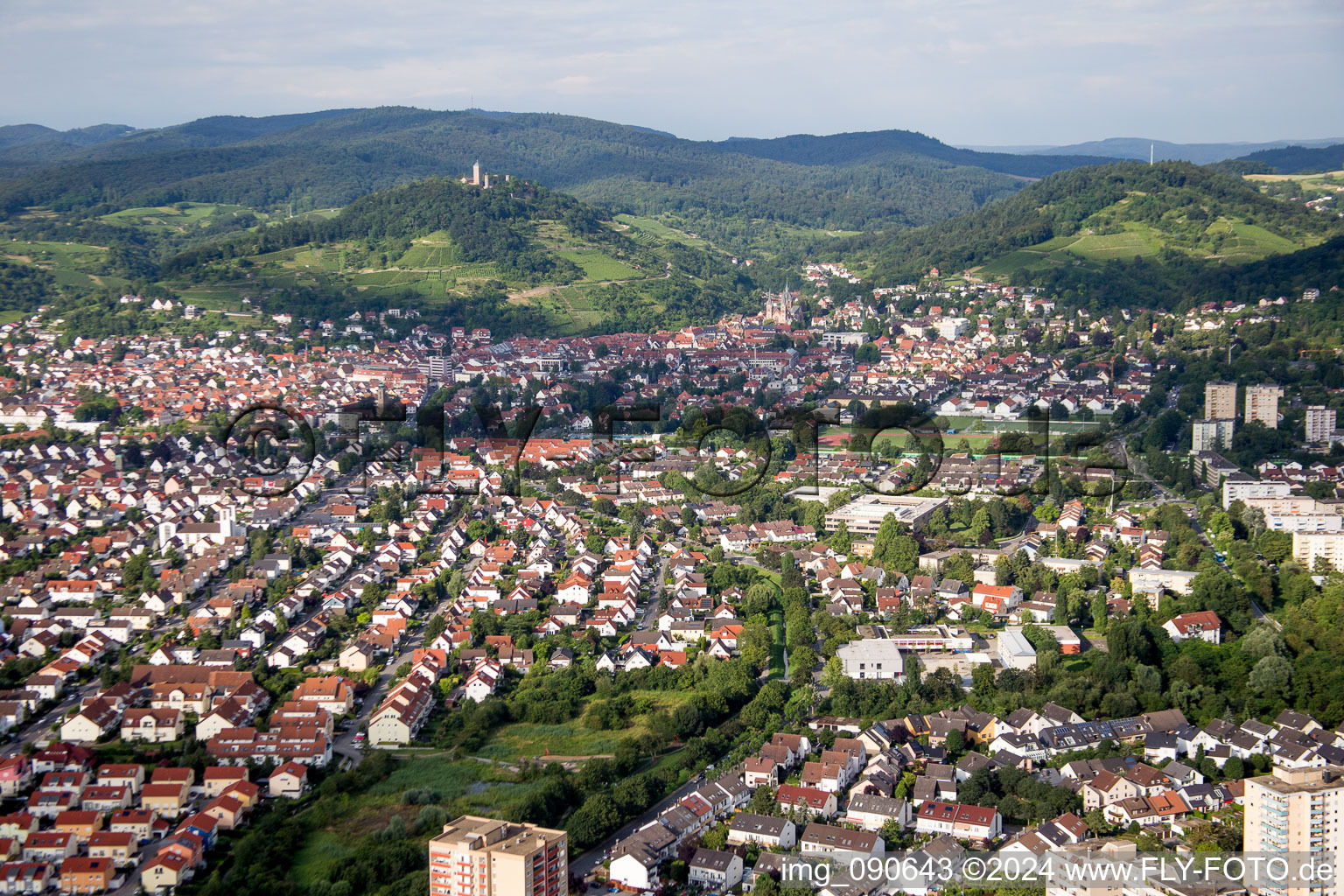 Vue aérienne de (route de montagne) à Heppenheim dans le département Hesse, Allemagne