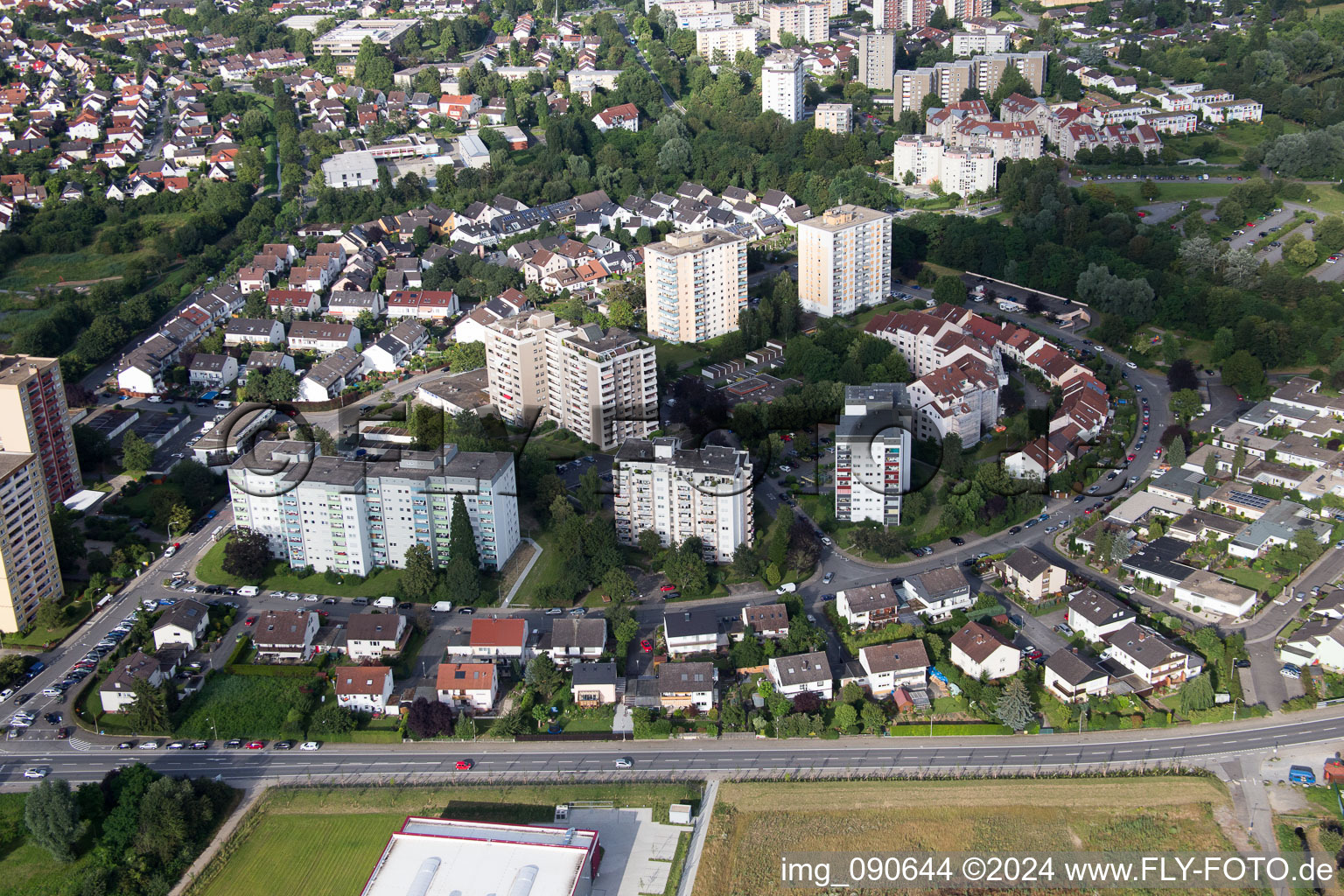 Heppenheim dans le département Hesse, Allemagne vue du ciel