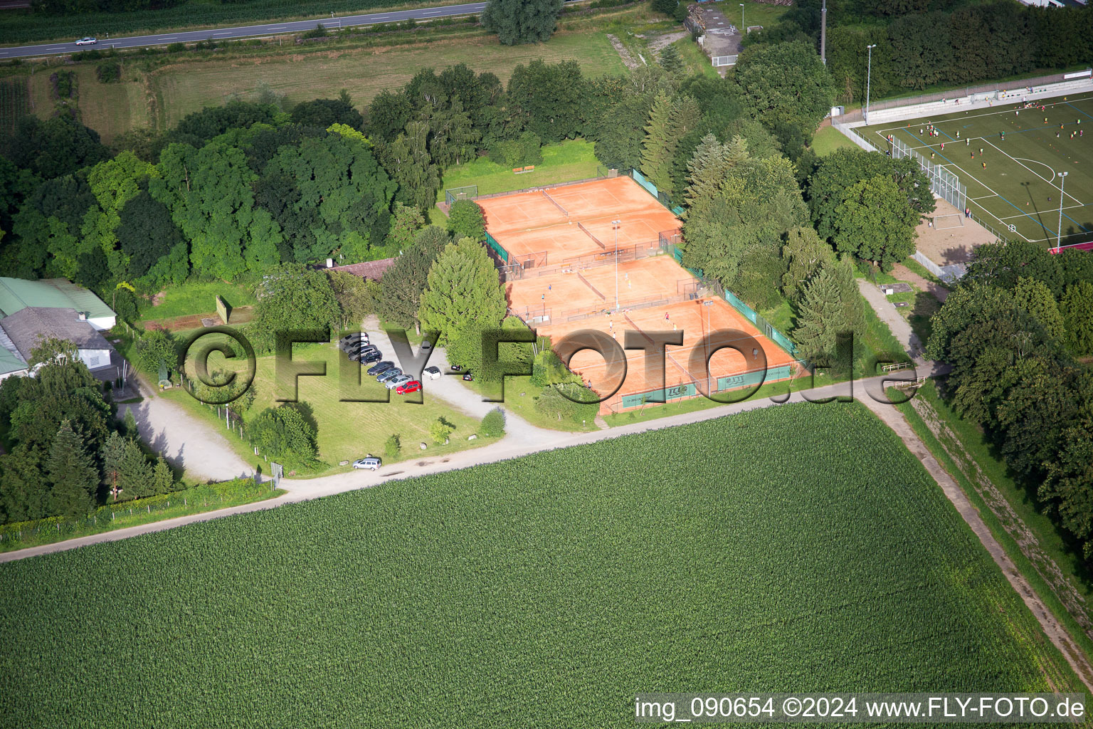 Laudenbach dans le département Bade-Wurtemberg, Allemagne vue du ciel