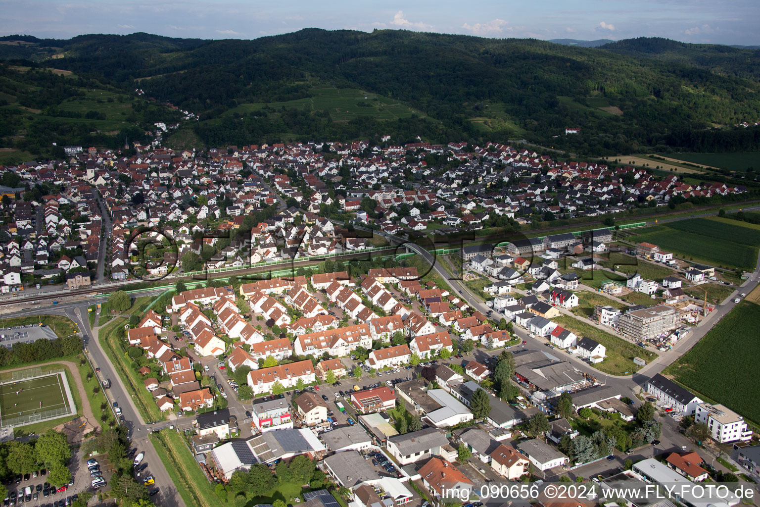 Image drone de Laudenbach dans le département Bade-Wurtemberg, Allemagne