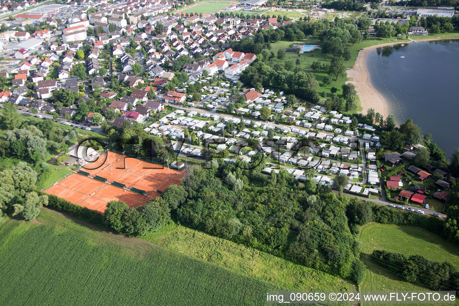 Hemsbach dans le département Bade-Wurtemberg, Allemagne d'en haut