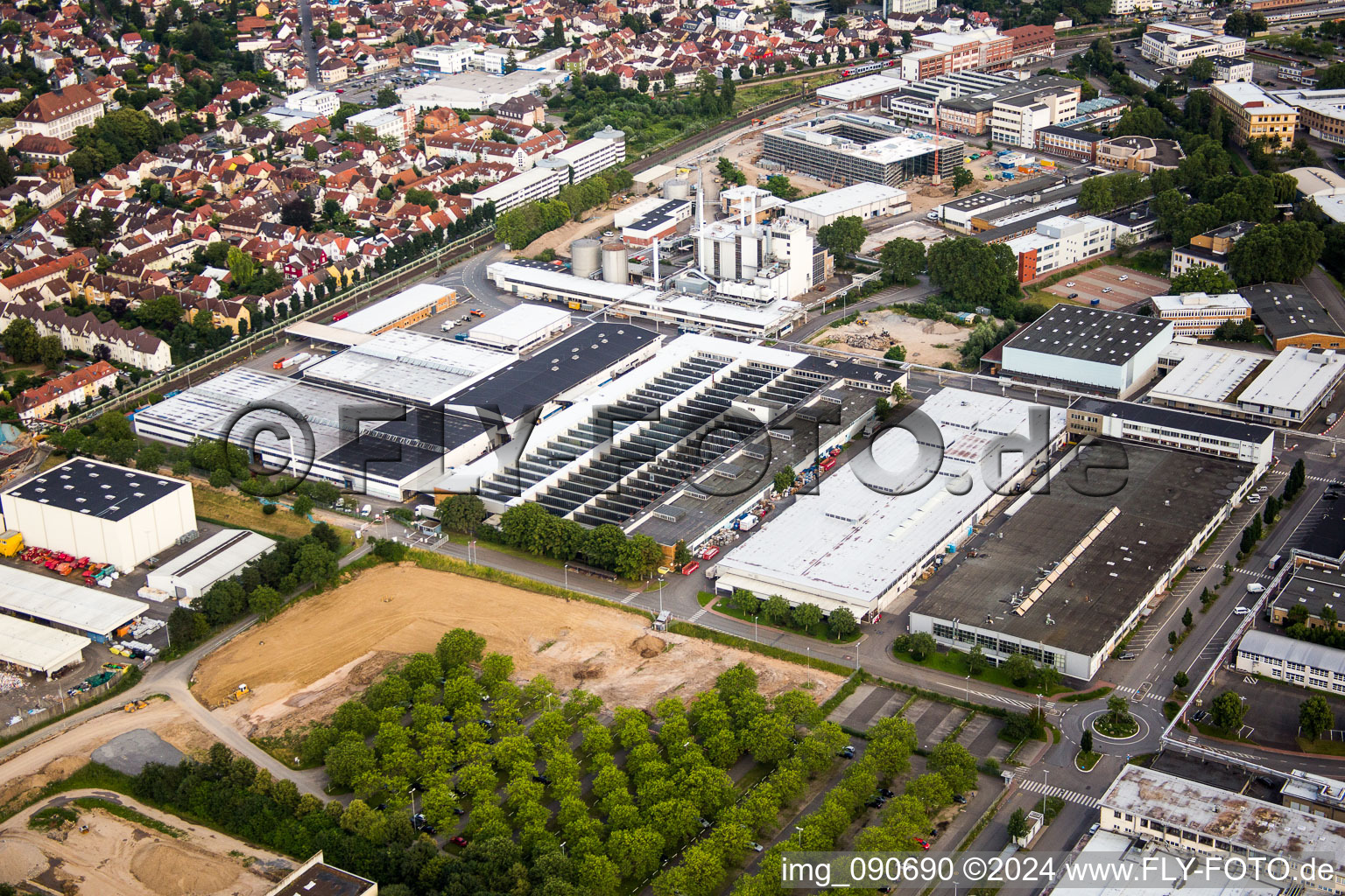 Photographie aérienne de Weinheim dans le département Bade-Wurtemberg, Allemagne