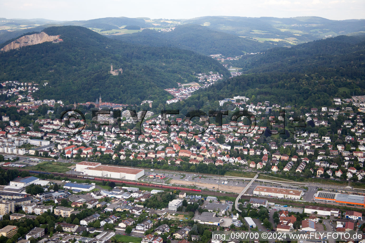 Enregistrement par drone de Weinheim dans le département Bade-Wurtemberg, Allemagne