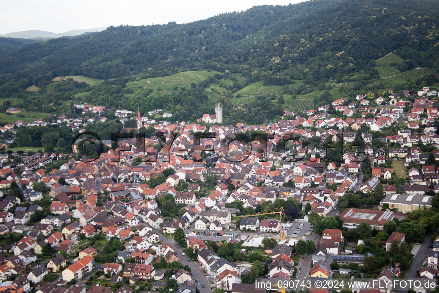 Vue aérienne de Quartier Leutershausen in Hirschberg an der Bergstraße dans le département Bade-Wurtemberg, Allemagne