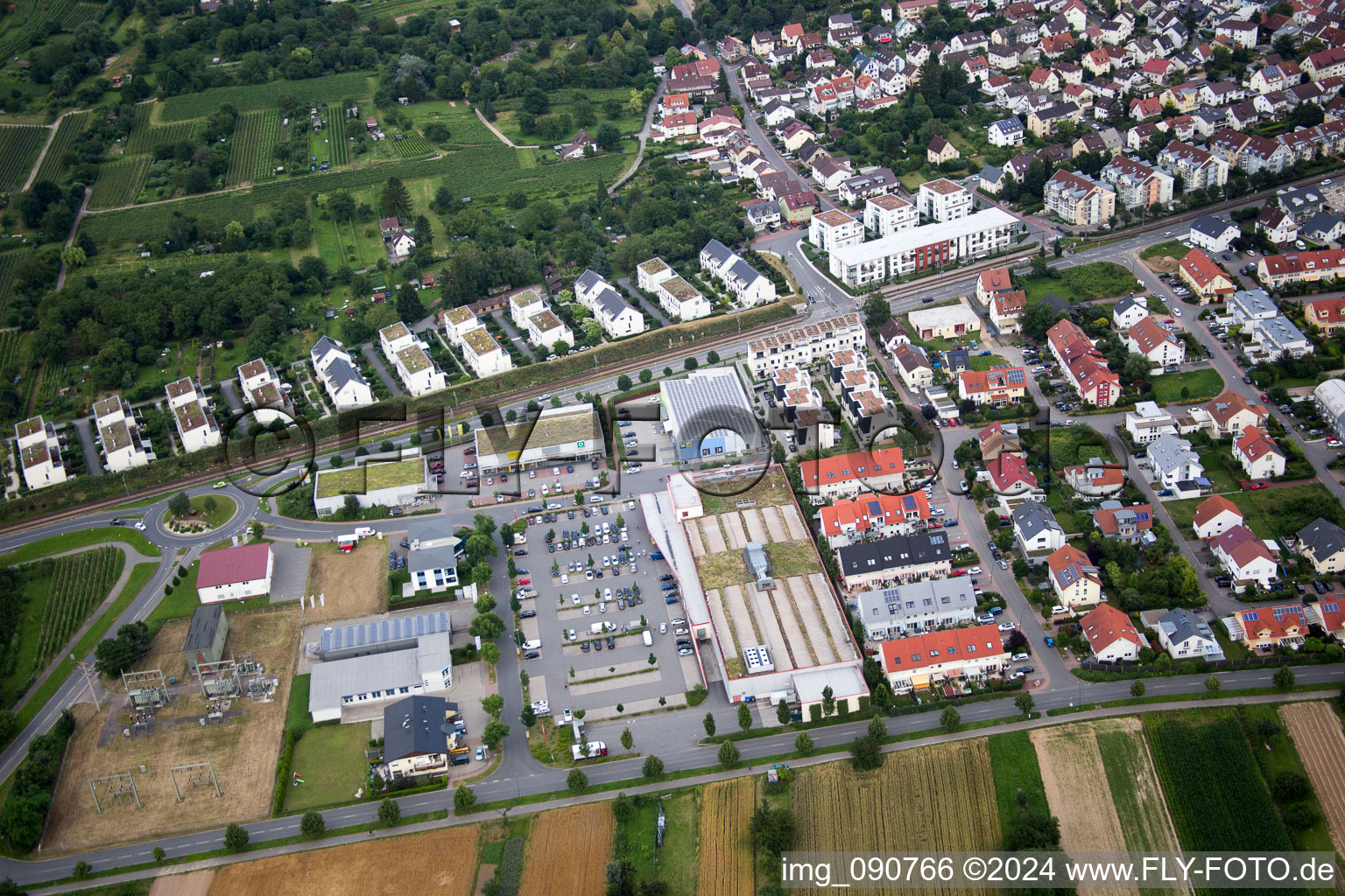 Vue aérienne de Dossenheim dans le département Bade-Wurtemberg, Allemagne