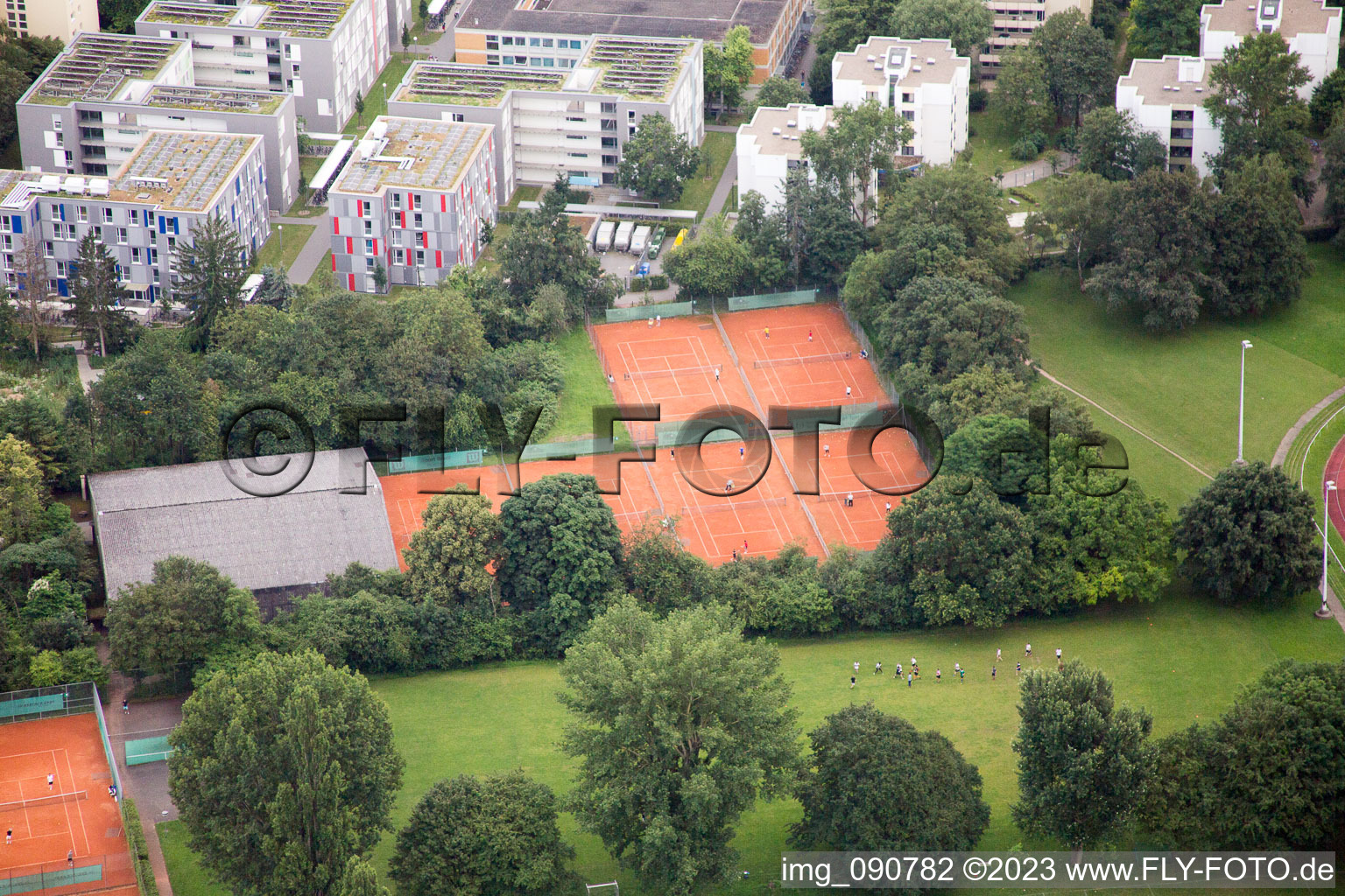 Vue aérienne de Handschuhsheim à le quartier Handschuhsheimer in Heidelberg dans le département Bade-Wurtemberg, Allemagne