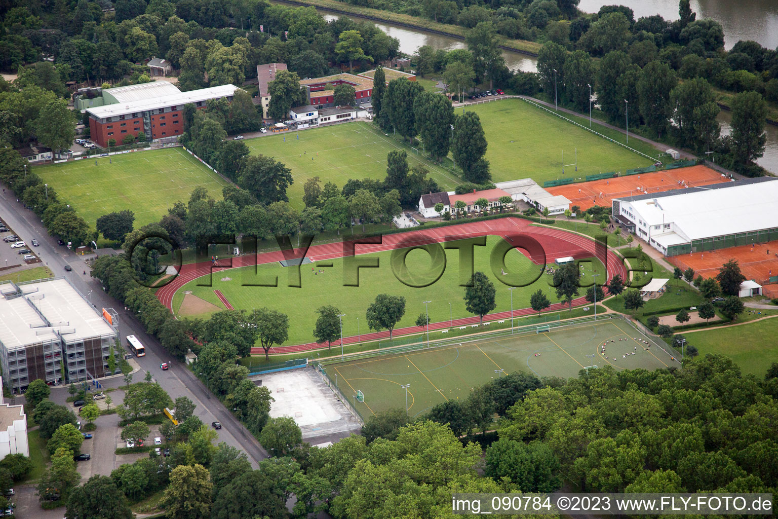 Vue aérienne de TSG 78Heidelberg eV à le quartier Klausenpfad-Süd in Heidelberg dans le département Bade-Wurtemberg, Allemagne