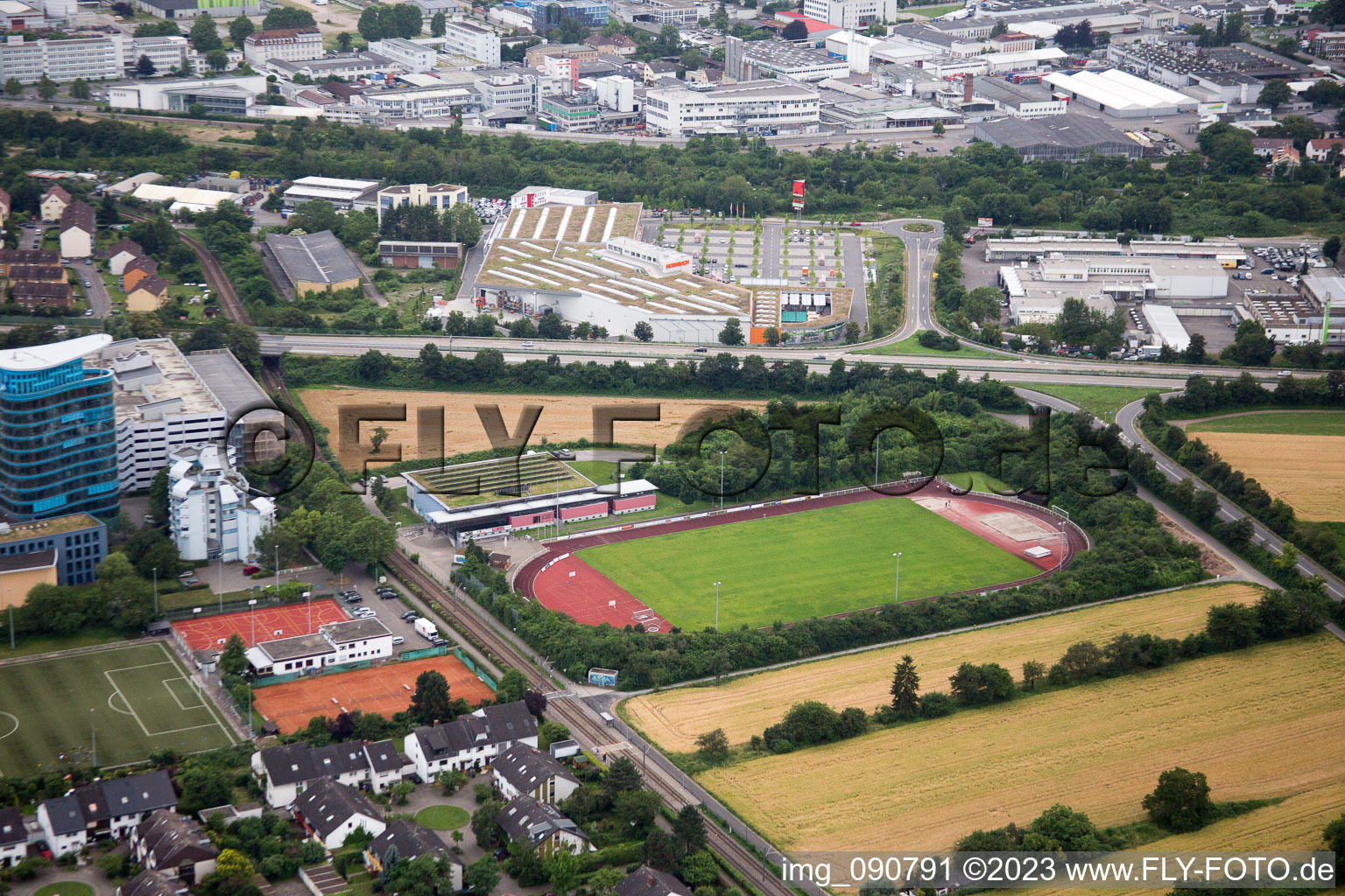 Vue aérienne de Université SSR à le quartier Wieblingen in Heidelberg dans le département Bade-Wurtemberg, Allemagne