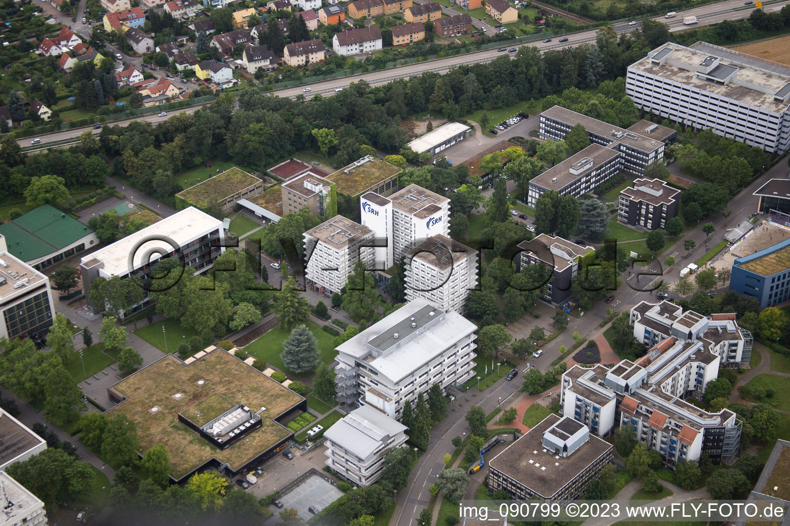 Photographie aérienne de Université SSR à le quartier Wieblingen in Heidelberg dans le département Bade-Wurtemberg, Allemagne