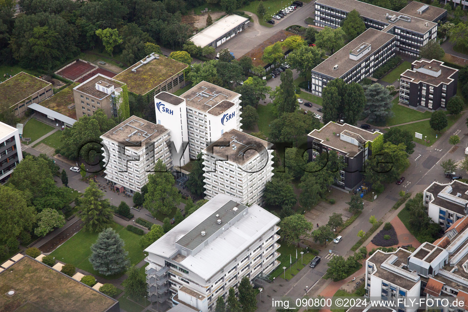 Vue oblique de Université SSR à le quartier Wieblingen in Heidelberg dans le département Bade-Wurtemberg, Allemagne