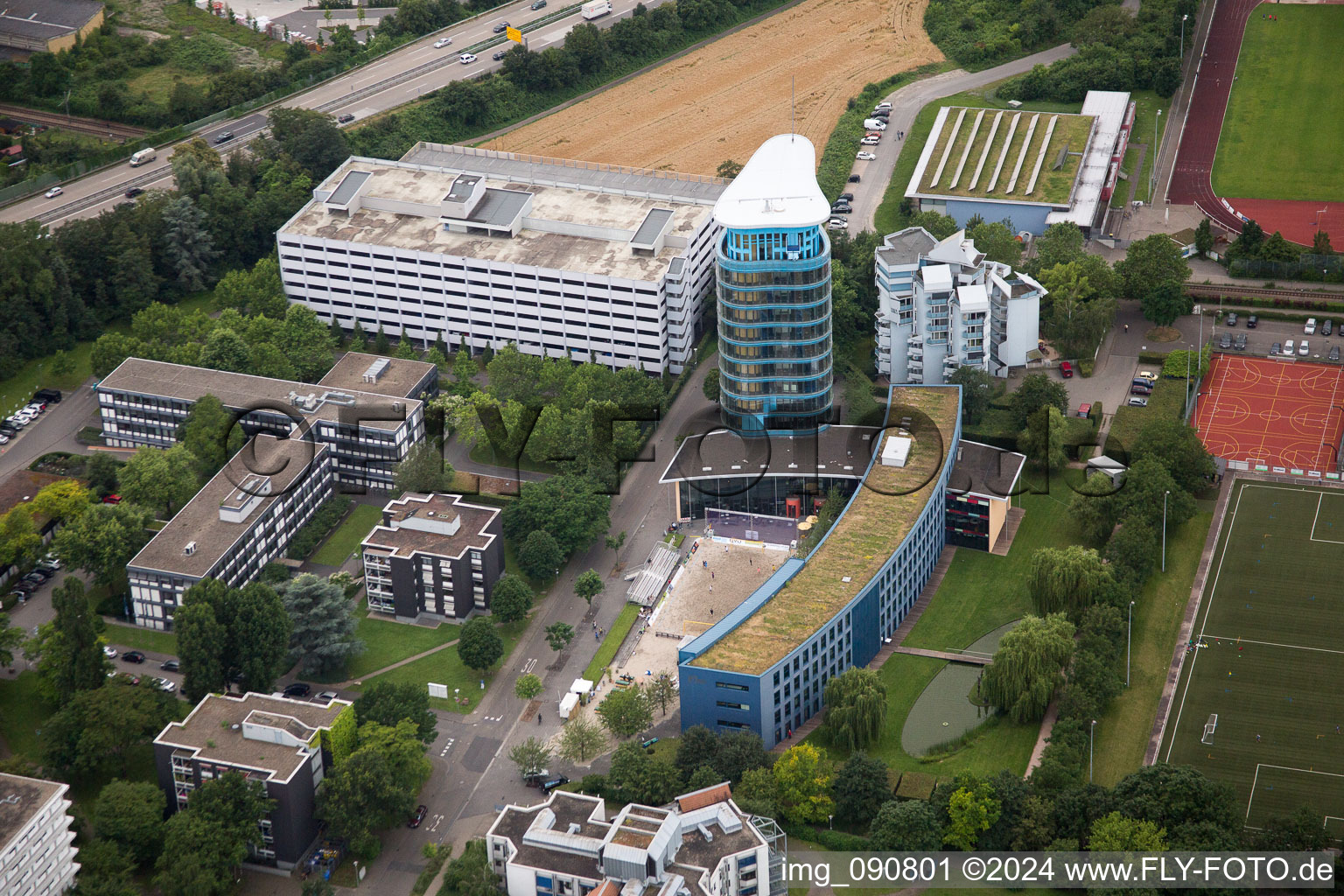 Vue aérienne de Université SSR à le quartier Wieblingen in Heidelberg dans le département Bade-Wurtemberg, Allemagne