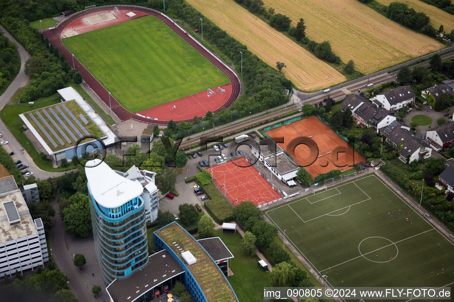 Vue aérienne de Université SSR à le quartier Wieblingen in Heidelberg dans le département Bade-Wurtemberg, Allemagne