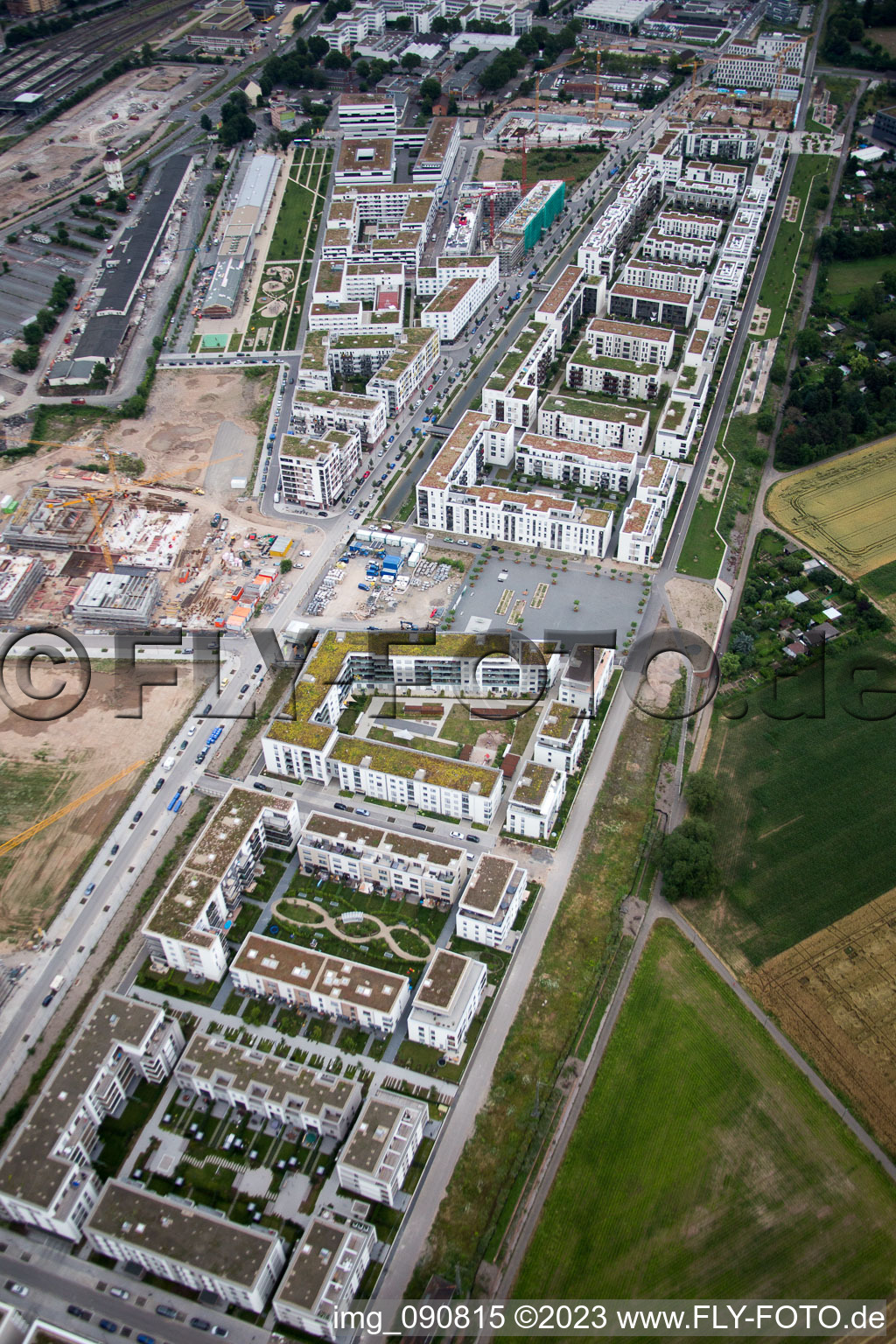 Photographie aérienne de Quartier Bahnstadt in Heidelberg dans le département Bade-Wurtemberg, Allemagne