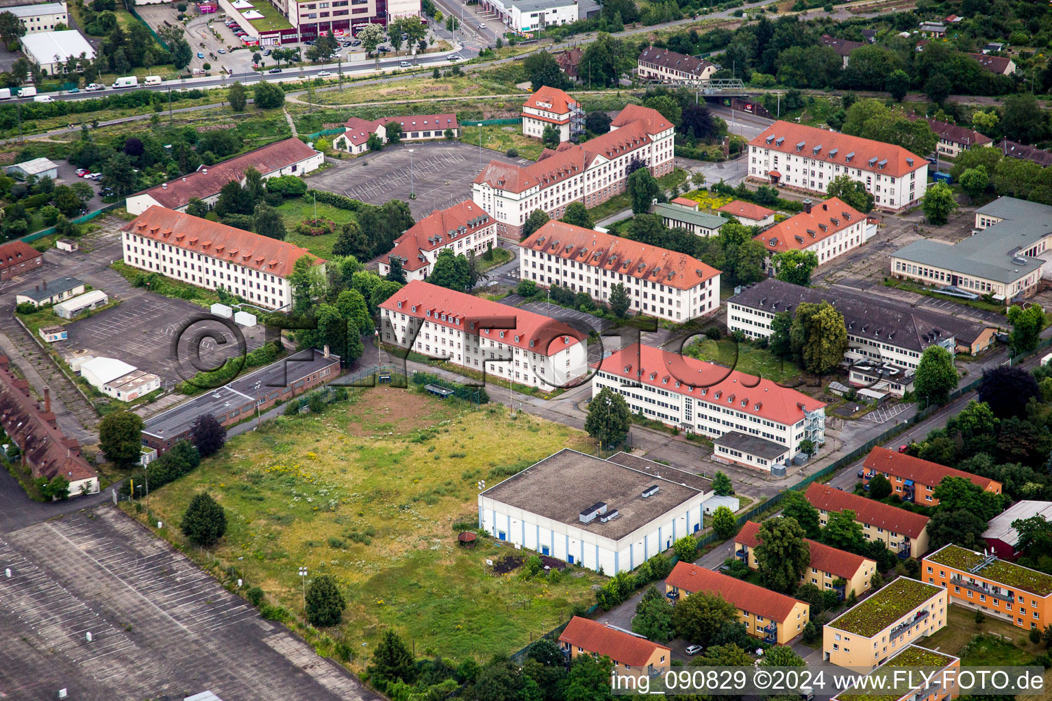 Vue aérienne de Parc d'Innovation, AMERIA à le quartier Am Kirchheimer Weg in Heidelberg dans le département Bade-Wurtemberg, Allemagne