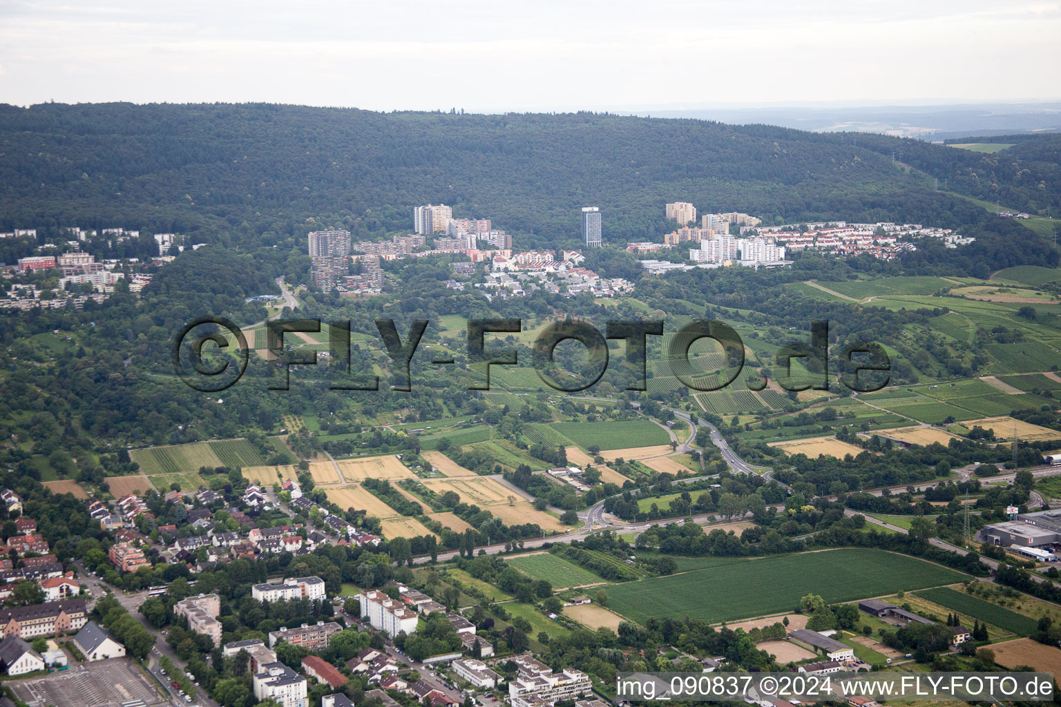 Vue aérienne de Boxberg-Emmertsgrund à le quartier Emmertsgrund in Heidelberg dans le département Bade-Wurtemberg, Allemagne