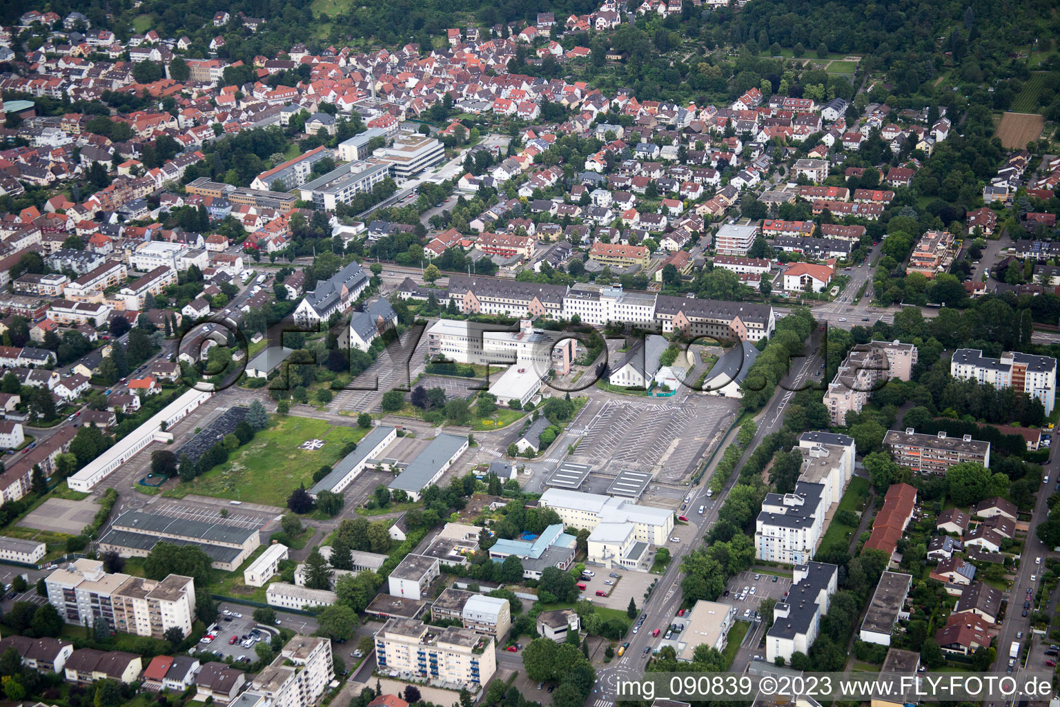 Quartier Rohrbach in Heidelberg dans le département Bade-Wurtemberg, Allemagne d'en haut