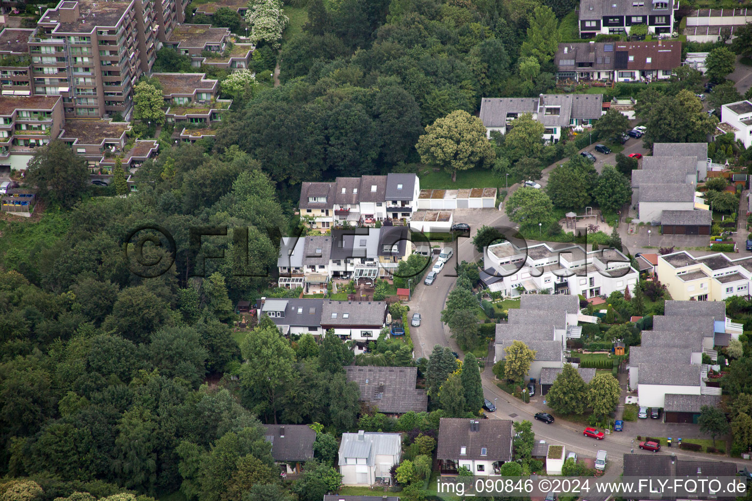 Vue aérienne de Quartier Emmertsgrund in Heidelberg dans le département Bade-Wurtemberg, Allemagne