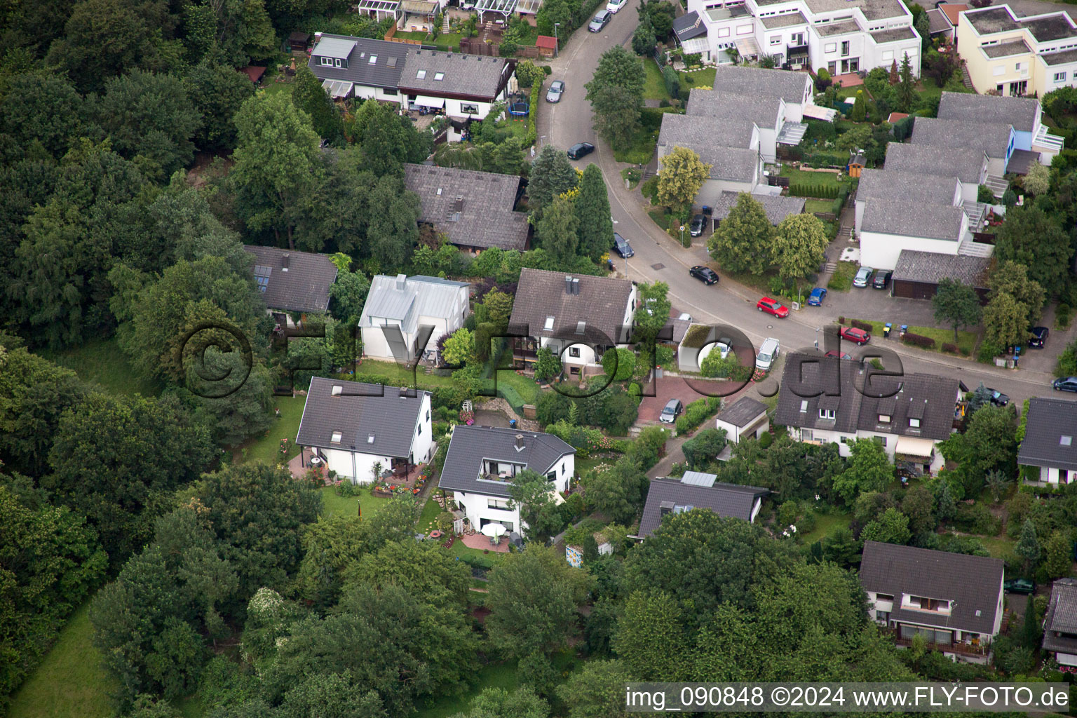 Vue aérienne de Quartier Emmertsgrund in Heidelberg dans le département Bade-Wurtemberg, Allemagne