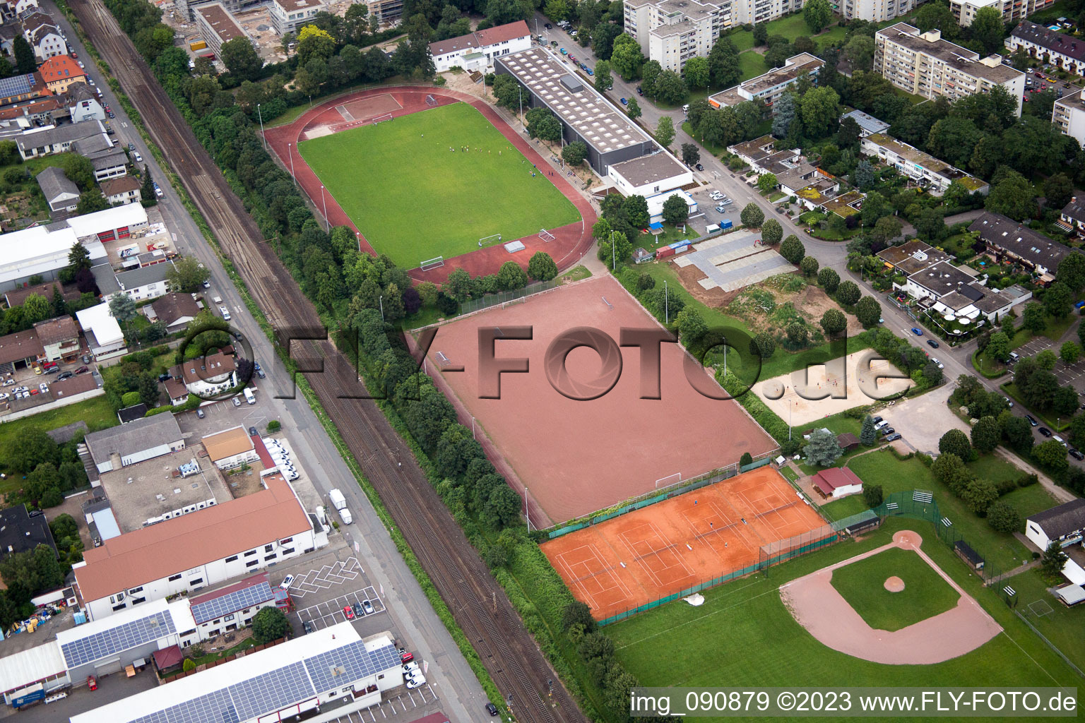 Vue aérienne de TSC Heidelberg-Rohrbach à le quartier Rohrbach in Heidelberg dans le département Bade-Wurtemberg, Allemagne