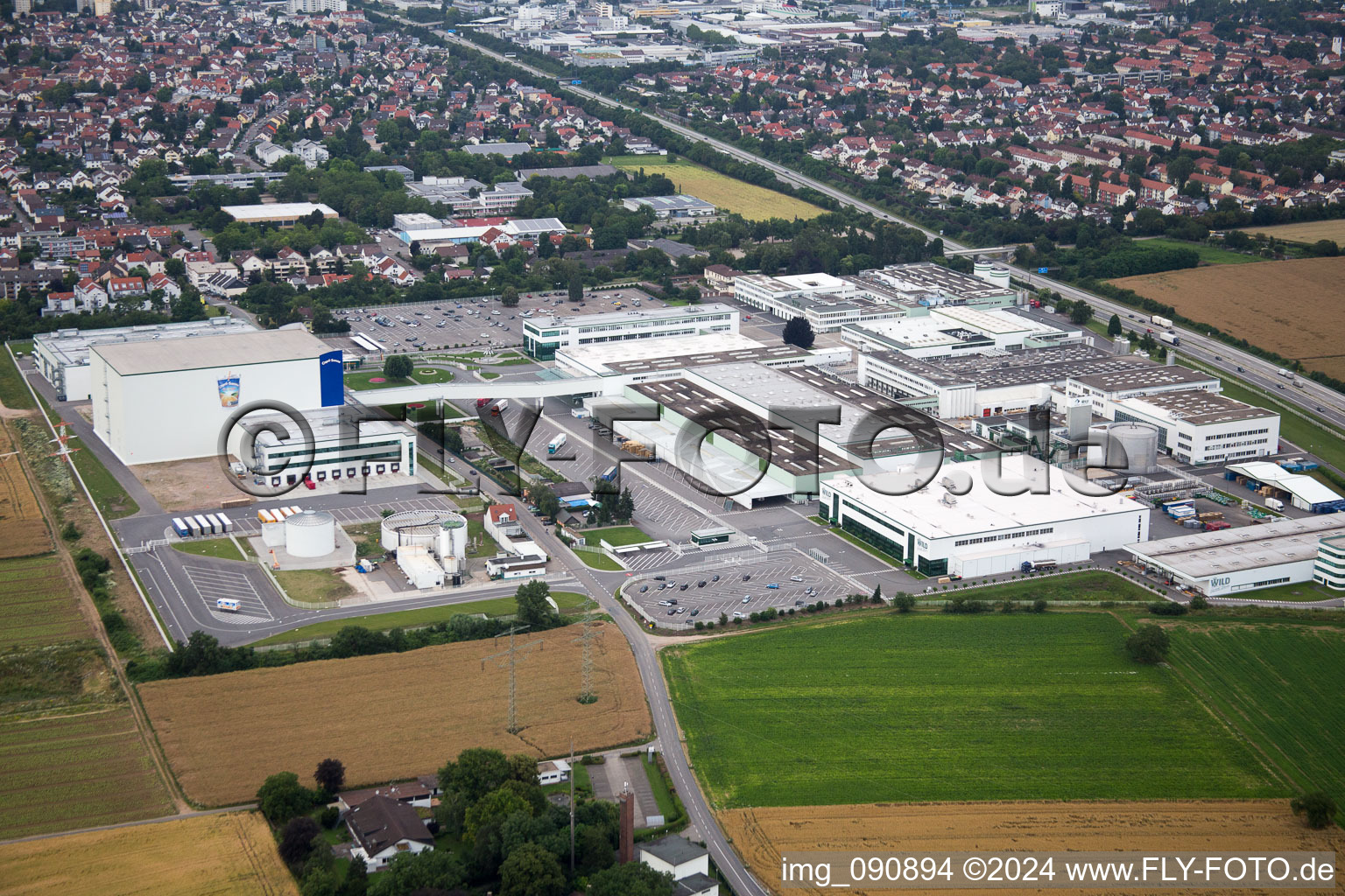 Vue aérienne de Travaux sauvages à Eppelheim dans le département Bade-Wurtemberg, Allemagne