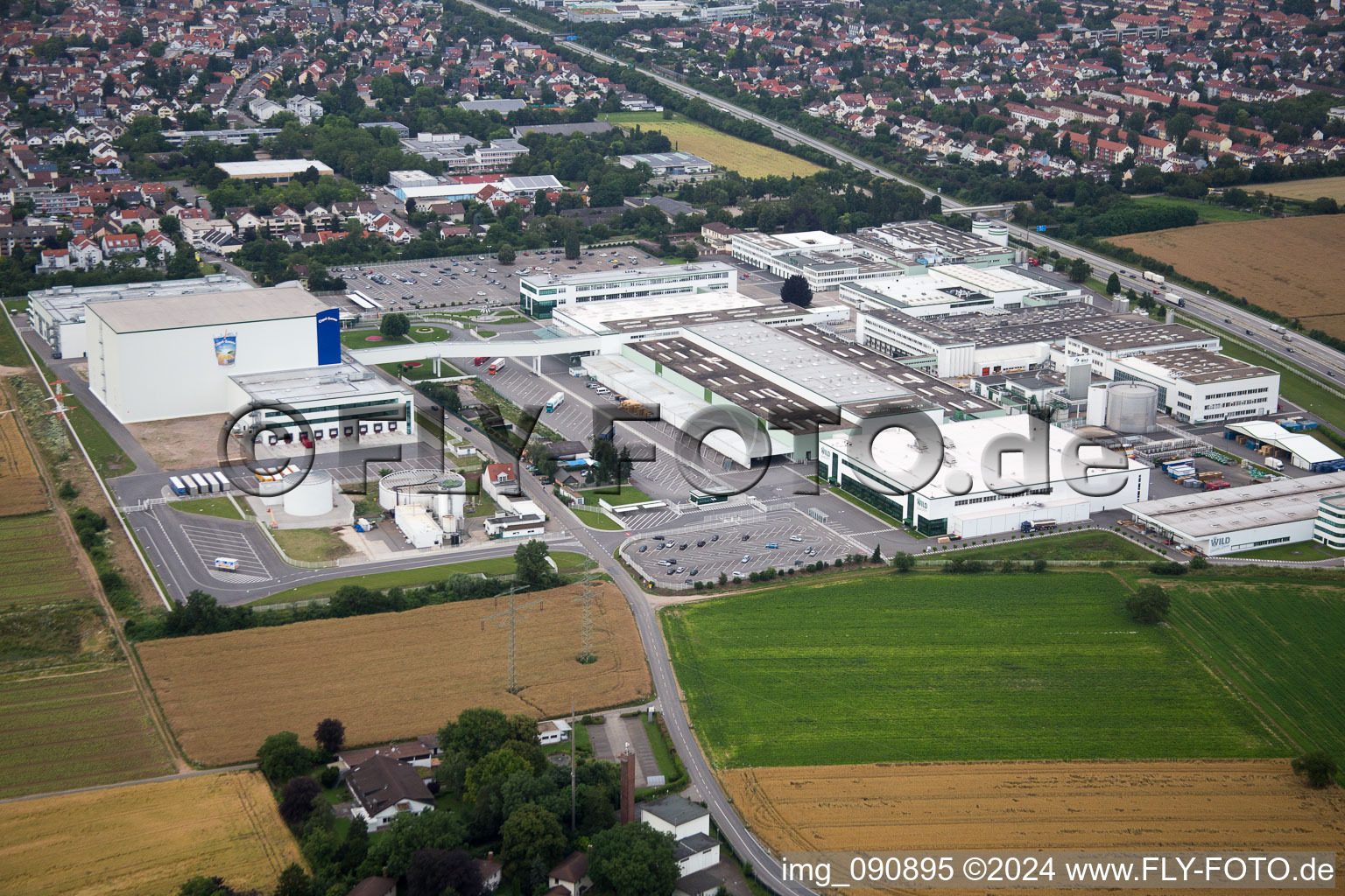 Vue aérienne de Travaux sauvages à Eppelheim dans le département Bade-Wurtemberg, Allemagne