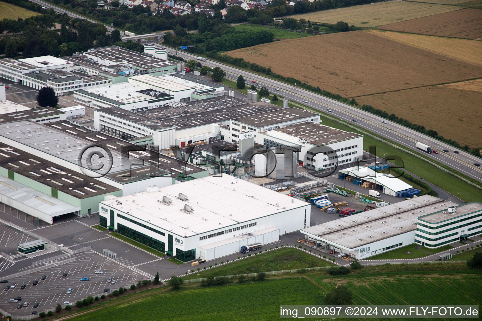 Vue oblique de Travaux sauvages à Eppelheim dans le département Bade-Wurtemberg, Allemagne