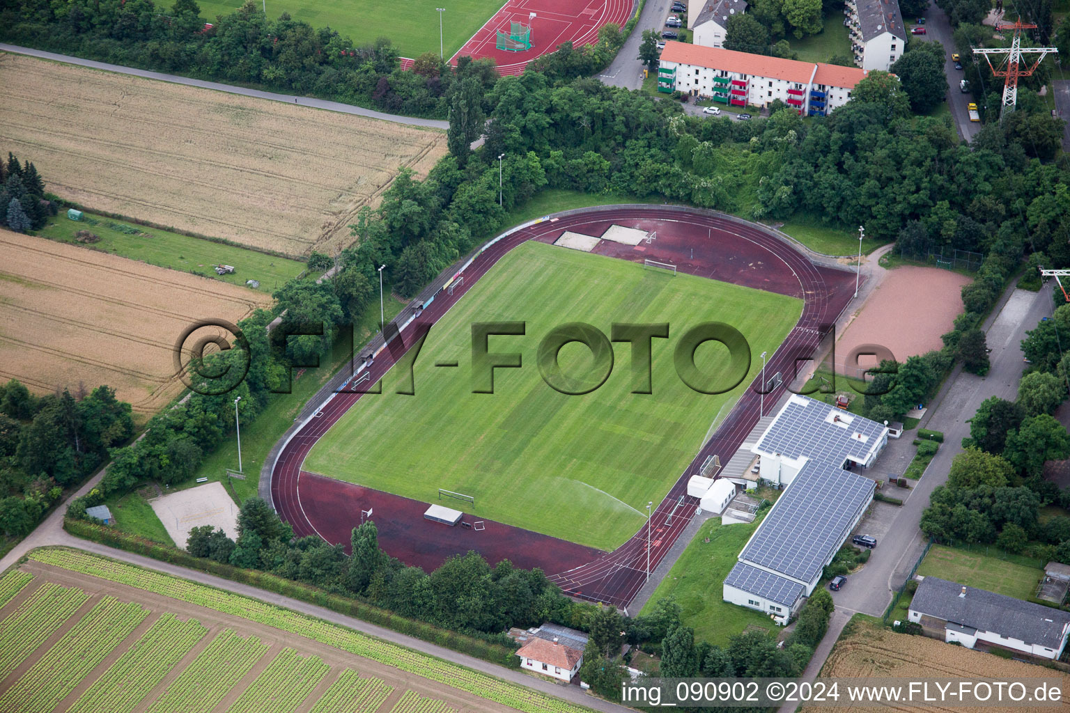 Vue aérienne de Terrain de sport à Eppelheim dans le département Bade-Wurtemberg, Allemagne