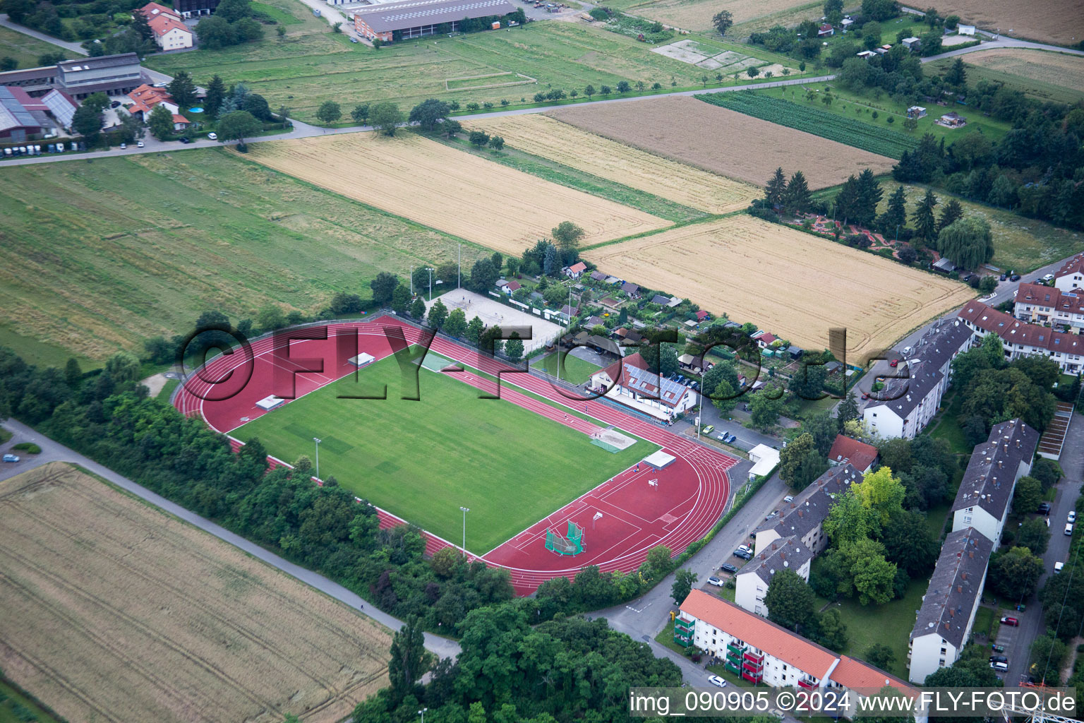 Vue aérienne de Eppelheim dans le département Bade-Wurtemberg, Allemagne