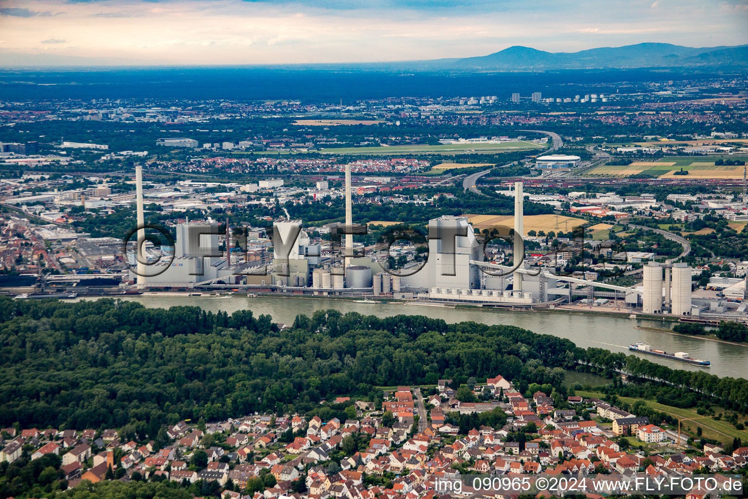 Vue aérienne de GKM à le quartier Neckarau in Mannheim dans le département Bade-Wurtemberg, Allemagne