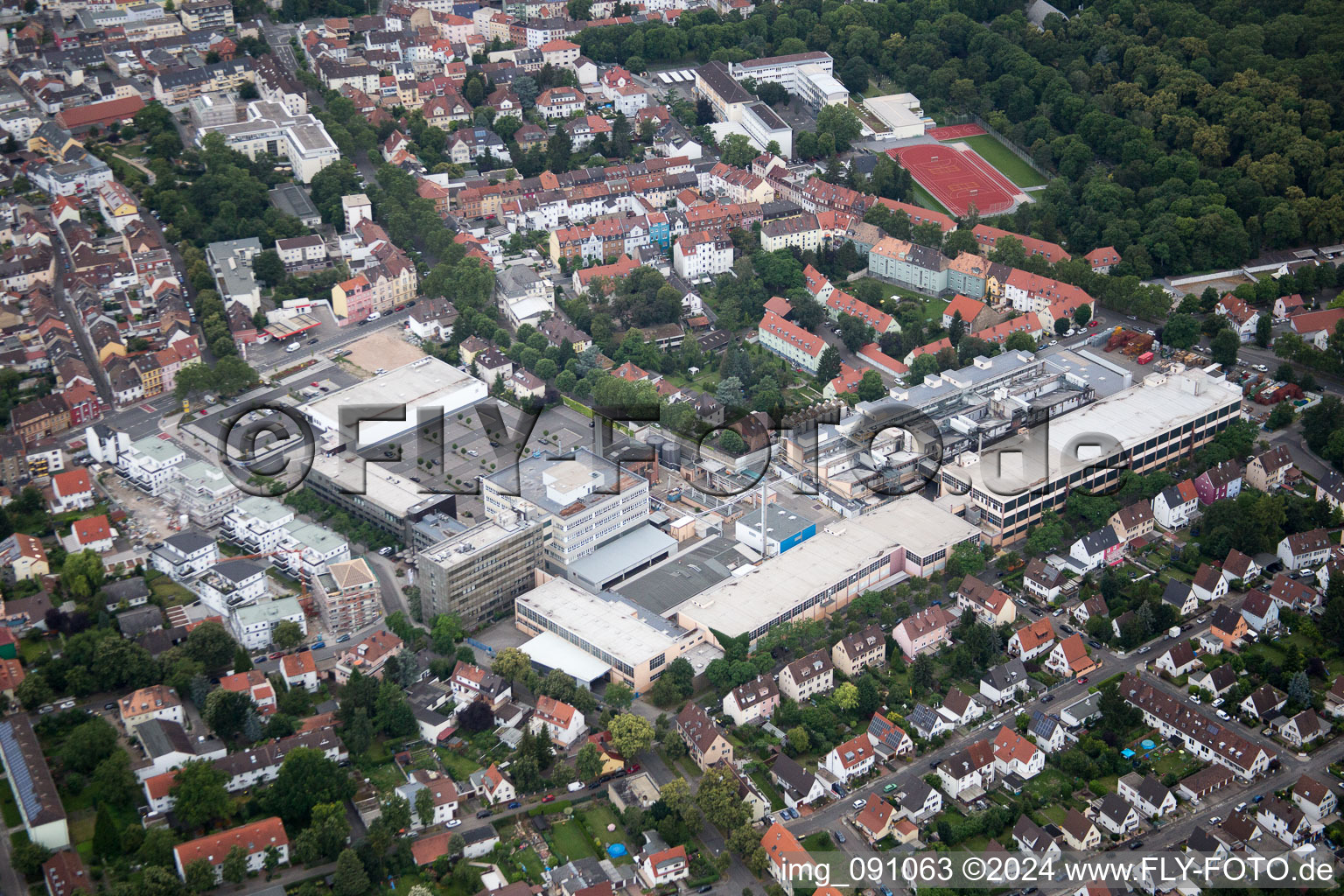 Vue aérienne de RENOLIT SE à Frankenthal dans le département Rhénanie-Palatinat, Allemagne