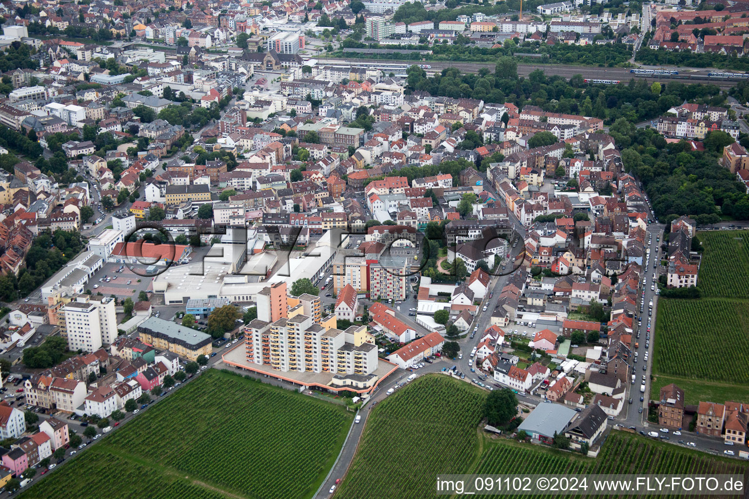 Photographie aérienne de Worms dans le département Rhénanie-Palatinat, Allemagne