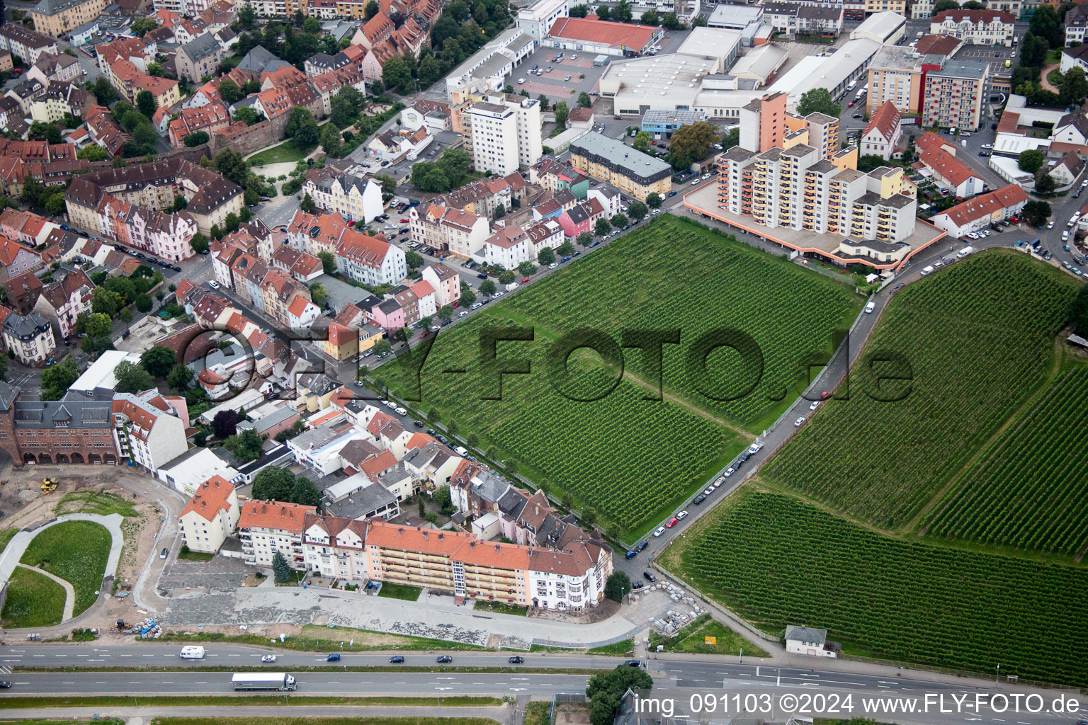 Vue oblique de Worms dans le département Rhénanie-Palatinat, Allemagne