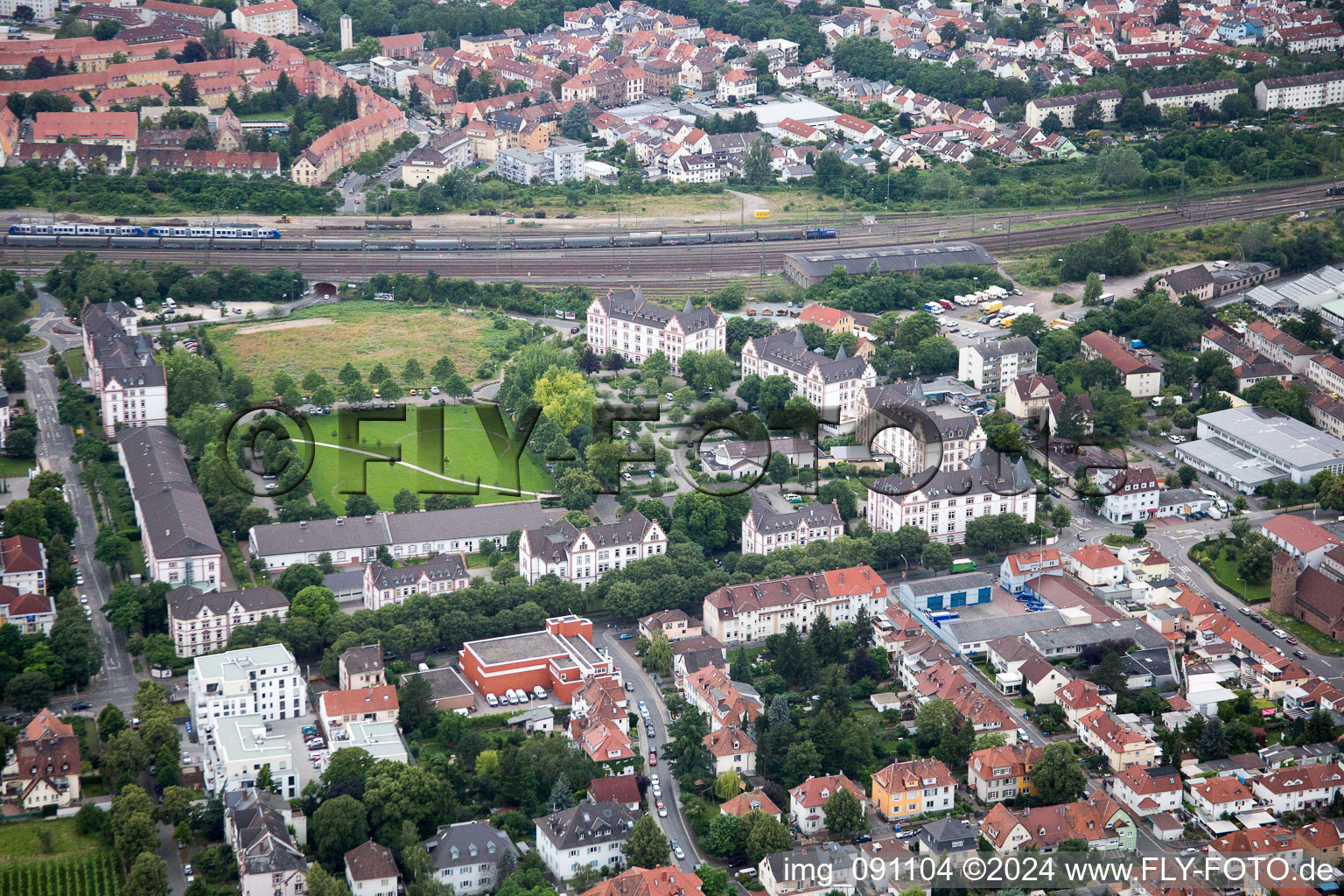 Worms dans le département Rhénanie-Palatinat, Allemagne d'en haut