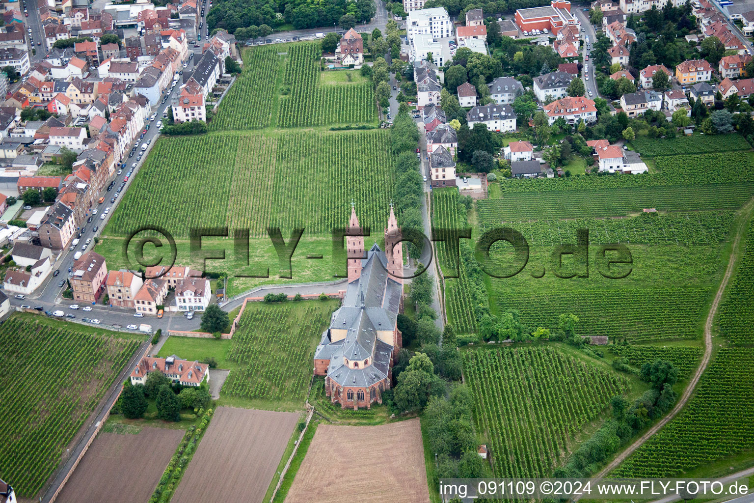 Vue aérienne de Église Notre-Dame à Worms dans le département Rhénanie-Palatinat, Allemagne