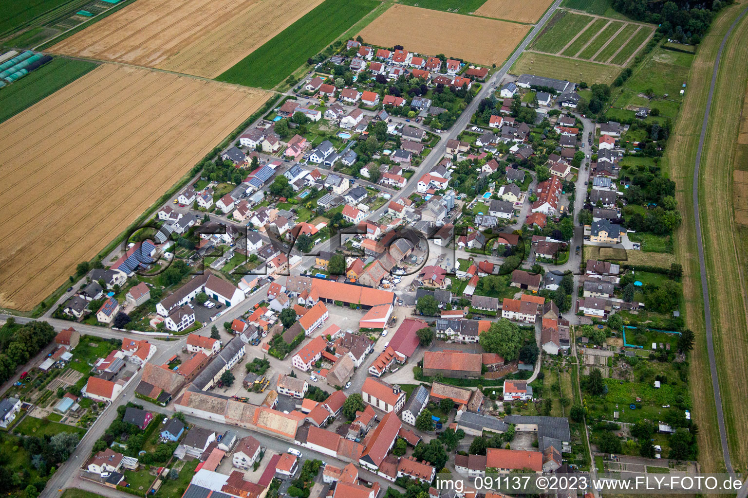 Vue oblique de Quartier Ibersheim in Worms dans le département Rhénanie-Palatinat, Allemagne