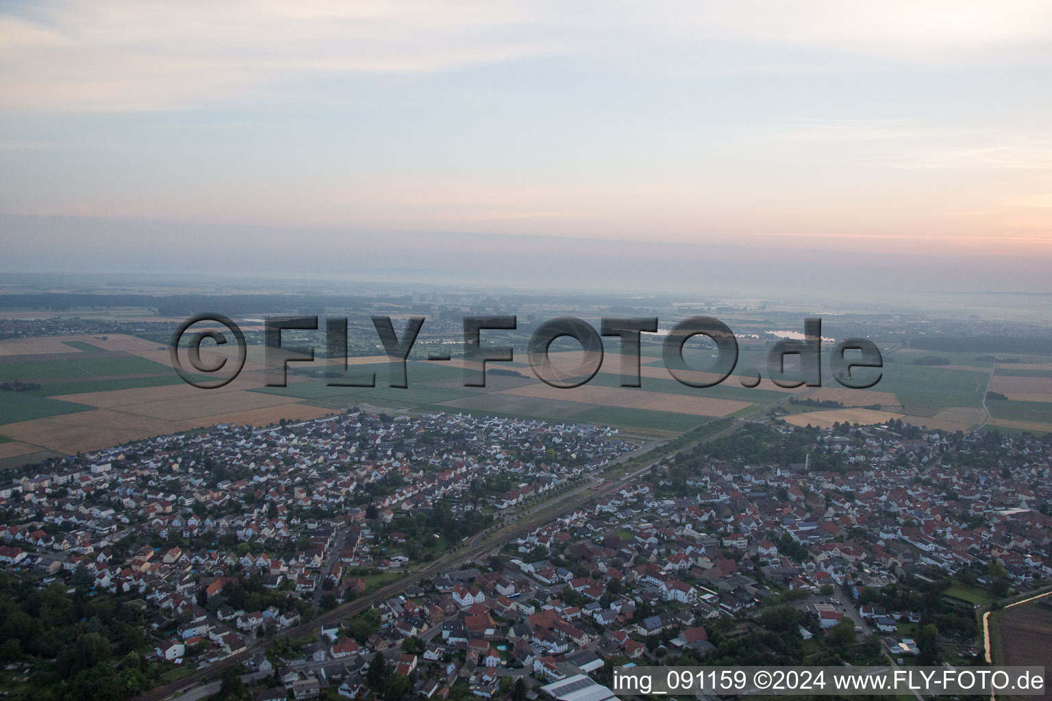 Photographie aérienne de Quartier Hofheim in Lampertheim dans le département Hesse, Allemagne