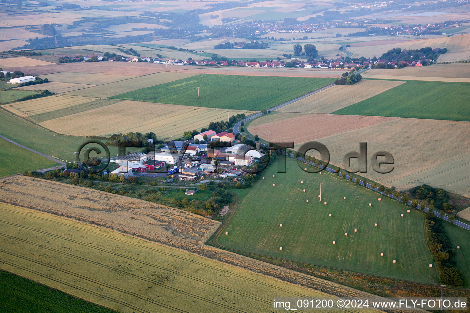 Vue aérienne de Quirnheim dans le département Rhénanie-Palatinat, Allemagne