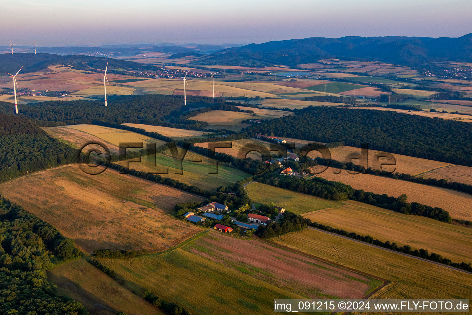 Vue aérienne de Göllheim dans le département Rhénanie-Palatinat, Allemagne