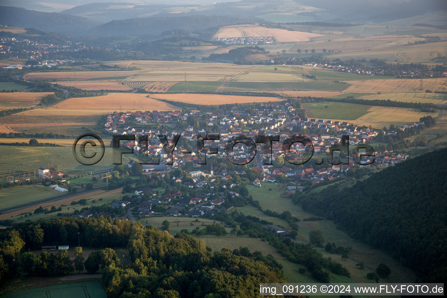 Vue aérienne de Gonbach dans le département Rhénanie-Palatinat, Allemagne