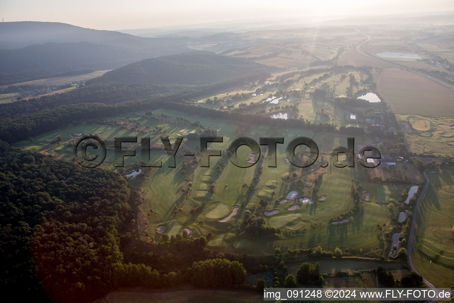 Vue aérienne de Golf à Börrstadt dans le département Rhénanie-Palatinat, Allemagne