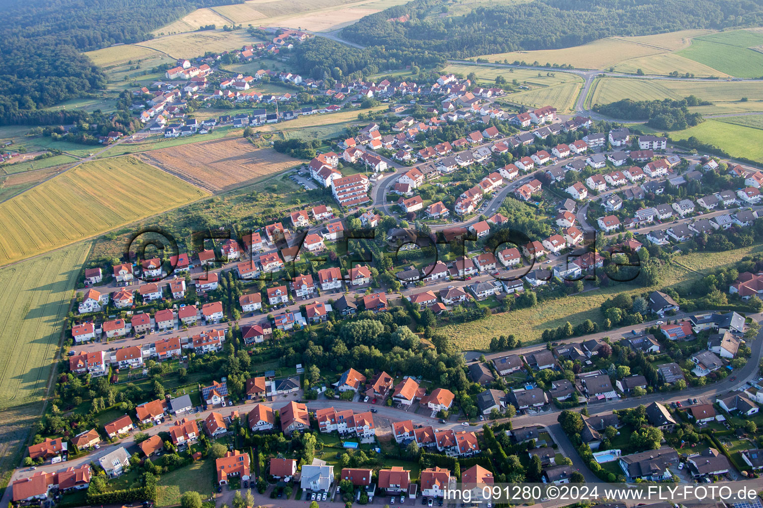 Vue aérienne de Kirchheimbolanden dans le département Rhénanie-Palatinat, Allemagne