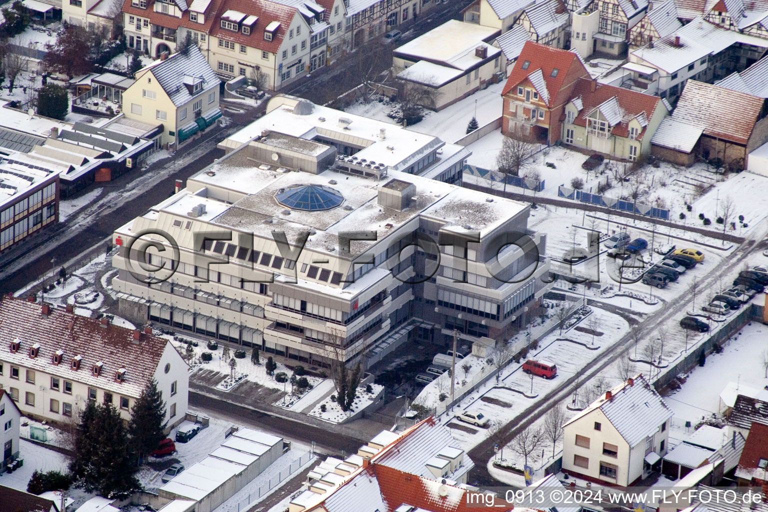 Vue aérienne de Banque d'épargne à Kandel dans le département Rhénanie-Palatinat, Allemagne