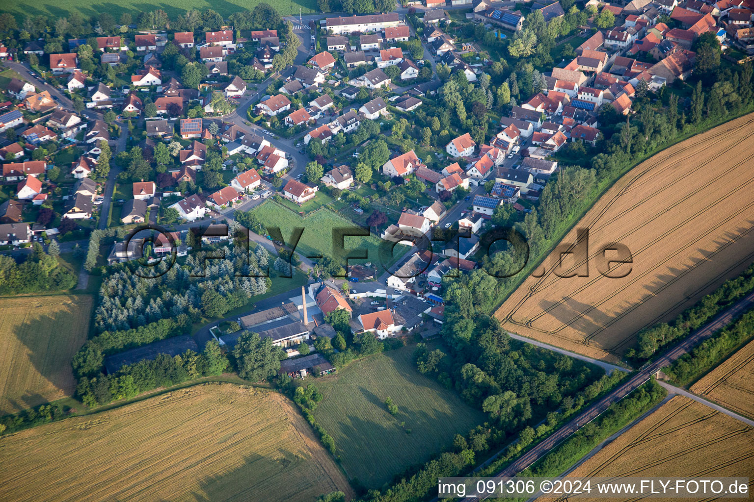 Vue oblique de Armsheim dans le département Rhénanie-Palatinat, Allemagne