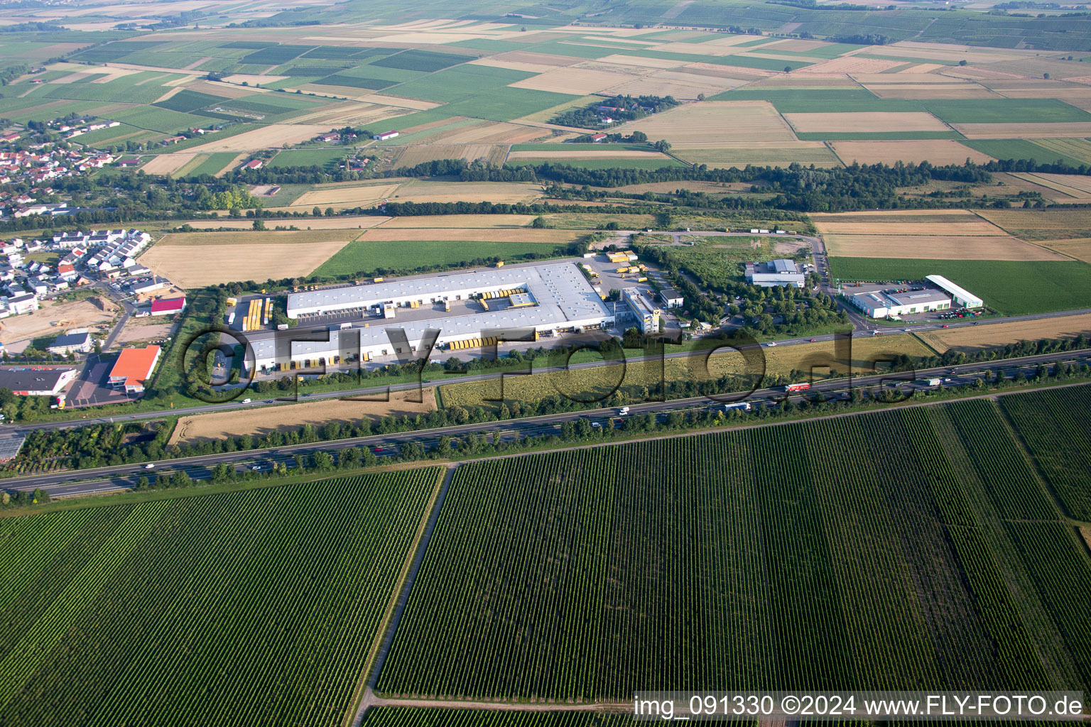 Saulheim dans le département Rhénanie-Palatinat, Allemagne d'en haut