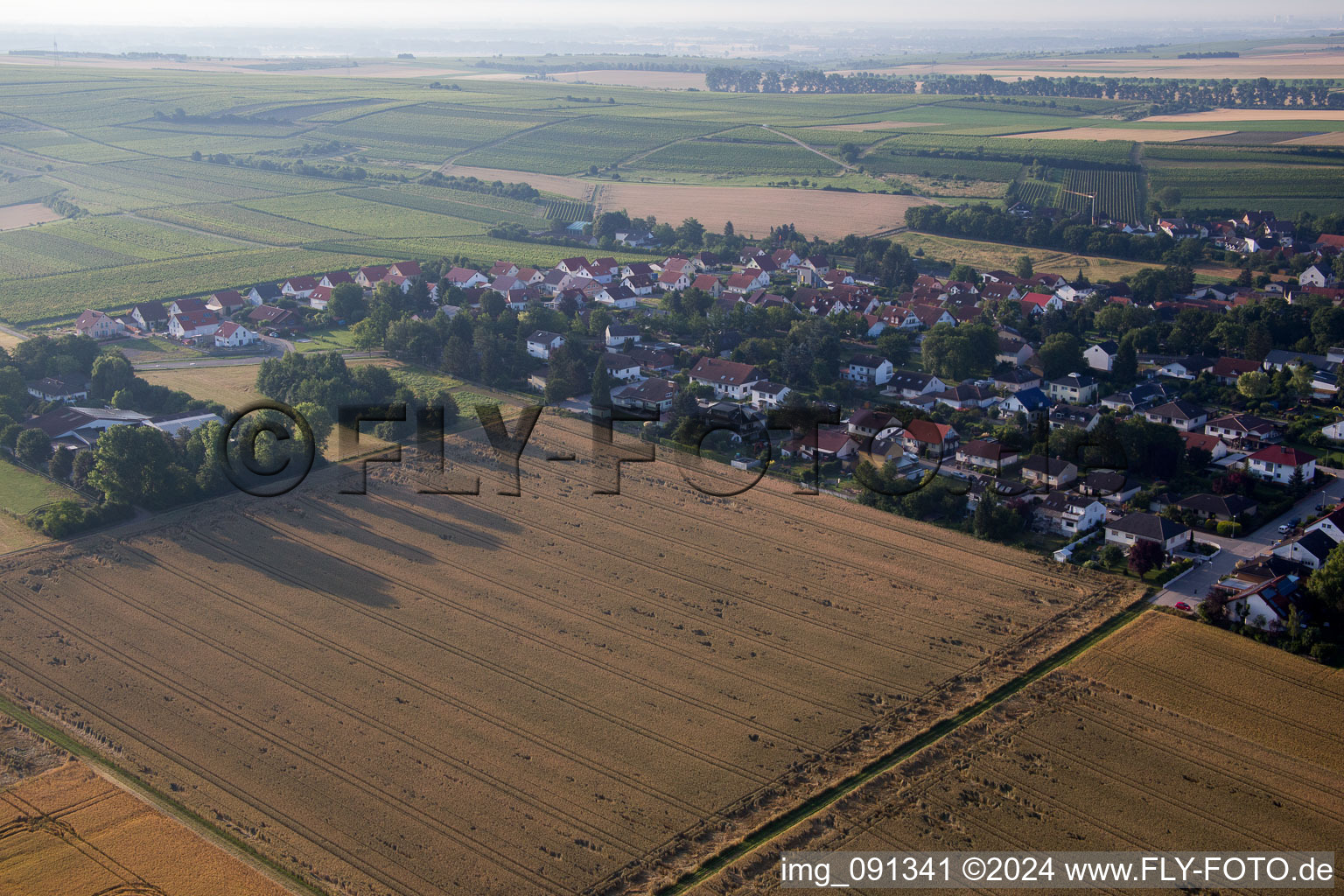 Vue oblique de Dalheim dans le département Rhénanie-Palatinat, Allemagne