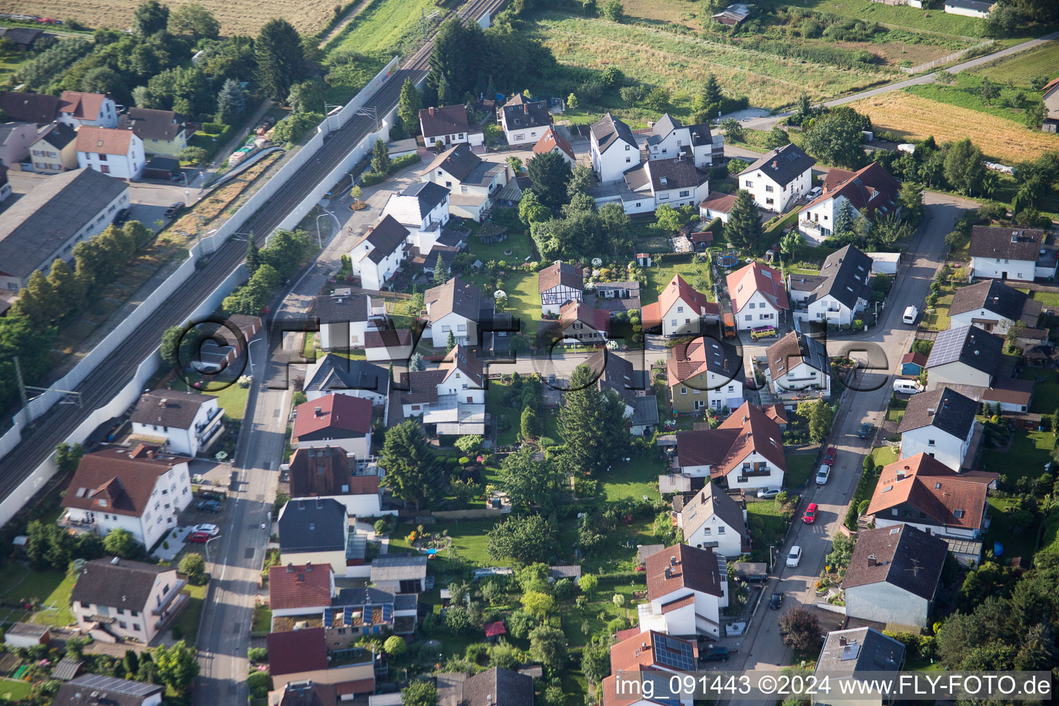 Enregistrement par drone de Zwingenberg dans le département Hesse, Allemagne